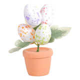 Decoración De Pascua, 17cmx7cmx7cm Huevo Blanco Colorido