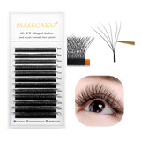 Masscaku Extensiones De Pestañas 6d W Shape 8-15mm Mix 0.07d