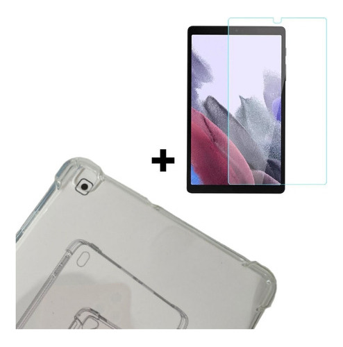 Carcasa Silicona Reforzada Para Samsung A7 Lite 8.7  + Mica 
