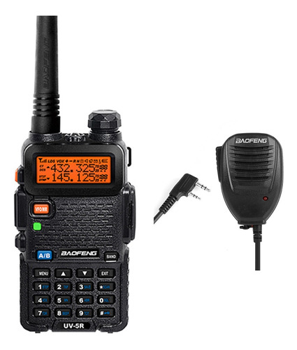Radio Walkie Talkie Baofeng Uv-5r Com Microfone Ptt Tipo Px