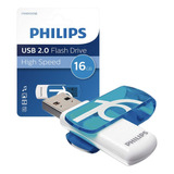 Pendrive 16gb Philips Vivid Azul - Ps