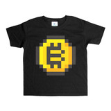 Remera Negra Adultos Pixel R102