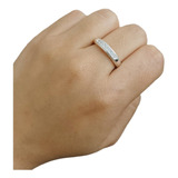 Anillo Plata 925 Medio Sinfin Zircon Mujer Cubic Compromiso