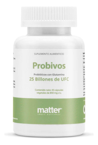 Probivos Matter, Ayuda Digestion Probioticos Glutamina 45cap