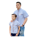 Duo Camisa Guayabera Artesanal Niño/ Adulto