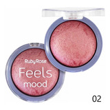 Iluminador Baked Blush Marble Feels Mood Ruby Rose, 14 G