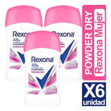 Desodorante Mujer Rexona Variedades Aromas En Barra X6 Unid