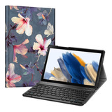 Funda Con Teclado Fintie/ Para Galaxy Tab A8 10.5 /hibiscus