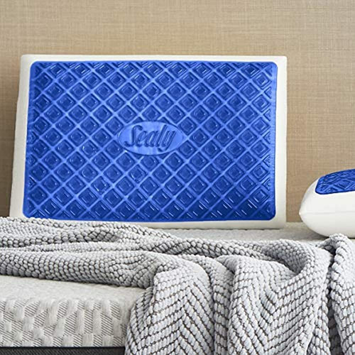 Almohada De Espuma Viscoelástica De Gel Frío Sealy Blue, E