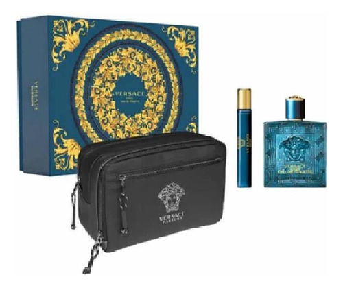 Kit Versace Eros 100ml Edp +10ml +bolsa Original