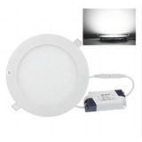 X10 Foco Panel Plafón Led 24w Embutido Redondo Luz Frio