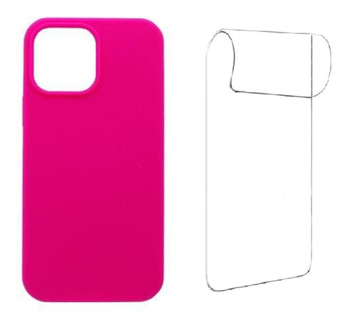 Carcasa Para iPhone 13 Mini Liquid Silicon + Lamina Hidrogel