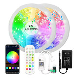 Cinta Led De Color Wifi 5050 Rgb De 15 M Para Dormitorio