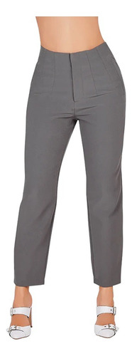 Pantalon Mujer De Vestir Gris 915-20