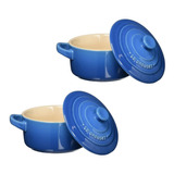 Mini Cocotte Cerâm 250ml Le Creuset Azul Marseille 2und