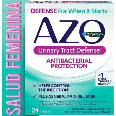 Defensa Antibacterial Del Tracto Urinario Azo® | 24 Tabletas Sabor Sin sabor | Envío gratis