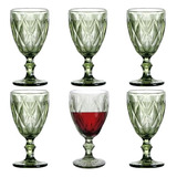 Vasos Verdes Para Beber, Copas De Vino, Juego De 6 Cristaler