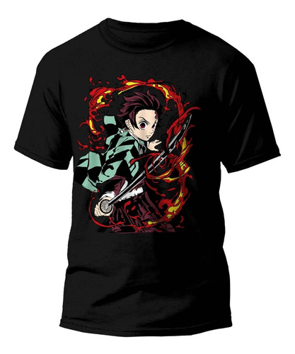 Polera Anime Tanjiro Kimetsu No Yaiba Demon Slayer