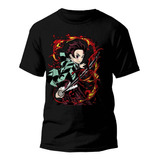 Polera Anime Tanjiro Kimetsu No Yaiba Demon Slayer