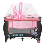 Cuna Corral De Viaje Con Mosquitero Rosa Minnie Disney