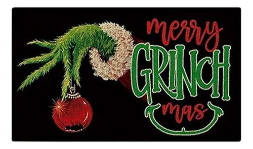 Capacho De Natal Grinch Para Porta De Festa Ao Ar Livre