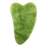 Gua Sha Corazón Jade Masajeador Facial Piedra 100% Natural 