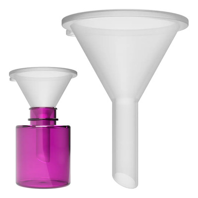 20 Pzs Embudo Miniatura Plástico Mini Chico Botellas Pequeño Transparente