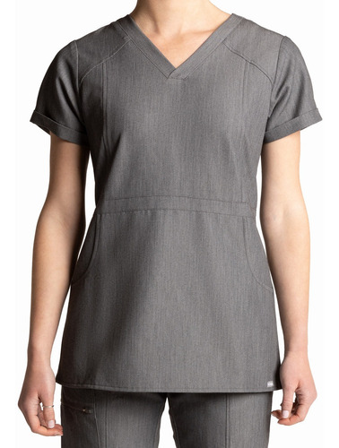 Polera Mujer Scorpi Life Melange Cool Grey Uniformes Clinico