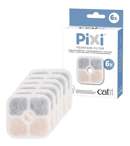 Filtros Catit Triple Accion X6 Und Para Fuente Pixi Gatos