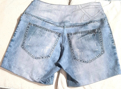 Short De Mujer Deportivo Body Sculp Talle S Simil Jean Azul