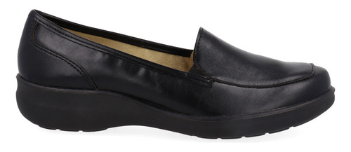 Zapato Confort Vazza Color Negro Liso Para Mujer