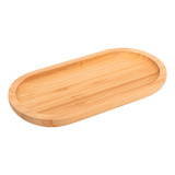 Bandeja Oval Em Bambu Travessa Gamela 24 X 13 Cm Petisqueira