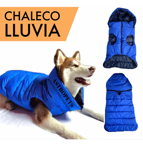 Chaleco Capa Lluvia Impermeable Para Mascota Perro