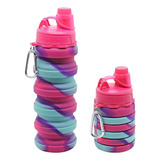 Termo Botella Fitness Botilito Plegable Agua Gym Multicolor