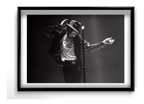 Cuadro Michael Jackson M2 35x50 (marco+lámina+vidrio)