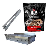 Kit Smoke Box 23cm + Pegador + 1 Wood Chips Defumação