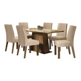 Juego De Comedor Leo Fiore 6 Sillas Favatex