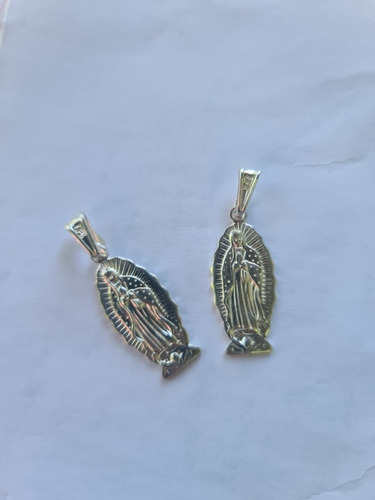 Medalla Grande De Figura Virgen Guadalupe Plata Ley 925