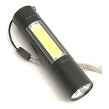 Linterna Led Aluminio Led Flash Recargable Usb Estuche 1000l Color De La Linterna Negra Color De La Luz Negro