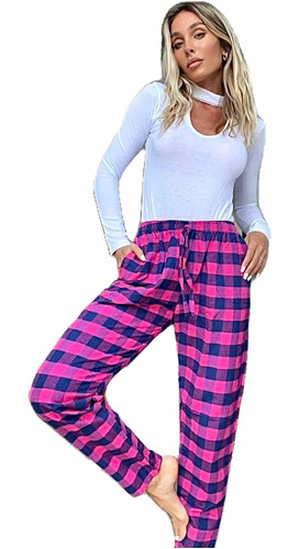 Pantalón Pijama Dama Escoses Moda Invierno Pantalón Unisex