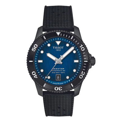 Reloj Hombre Tissot T120.807.37.041.00 Seastar 1000 Correa Negro Bisel Negro Fondo Azul | Meses sin interés