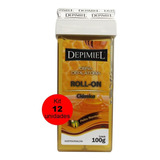 Kit 12 Cera Depilatória Roll-on Clássica 100g - Depimiel