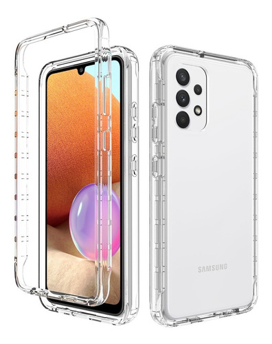 Funda 2 En 1 Rudo Para Modelos Samsung Bicolor Transparente