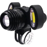 Farol Para Bike (3 Focos) - Led Com Zoom Recarregável