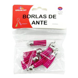 Borlas De Ante Rosado Oscuro 3.5cm