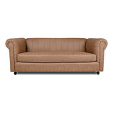 Sofa 3 Cuerpos Cafe Clasico Chesterfield Imnova