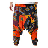 Pantalones En Forma De U Para Hombre, Hippie, Holgados, Bohe