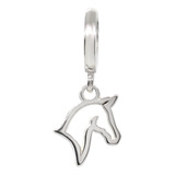 Charm Silueta De Caballo Calado En Plata Ley .925