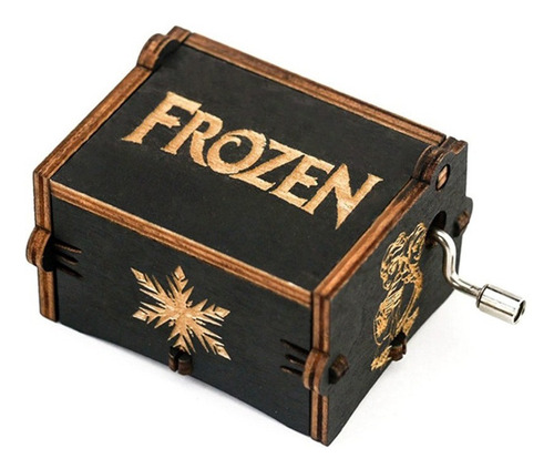 Caja Musical Frozen Regalo Let It Go Negra Fan Elsa Niños