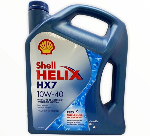 Aceite Shell Semi Sintetico Helix Hx7 10w40 X 4 Lts Original